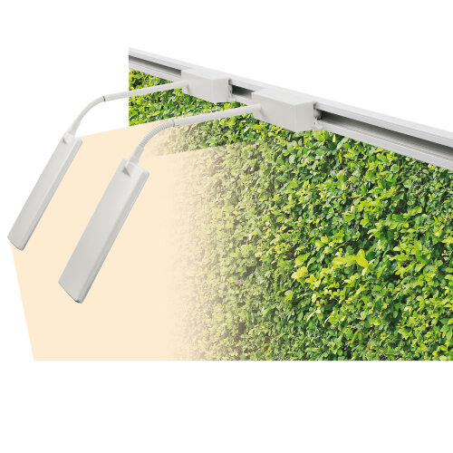 ULB-P37-12W-SPFR-K WHITE 3М SET42 Светильник-прожектор светодиодный трековый, в составе набора из 4штук, с шинопроводом 2штx50см, Сетевой шнур 3м, Спектр для фотосинтеза, Корпус белый - фото 6