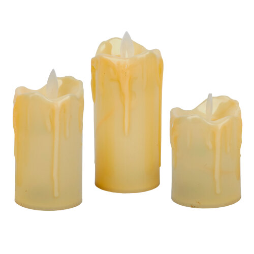 ULD-F063 WW CANDLE SET3 Фигура светодиодная Свеча на батарейках LR44 в-к, в составе набора из 3 штук, 1 светодиод, Теплый белый свет, TM Uniel - фото 1