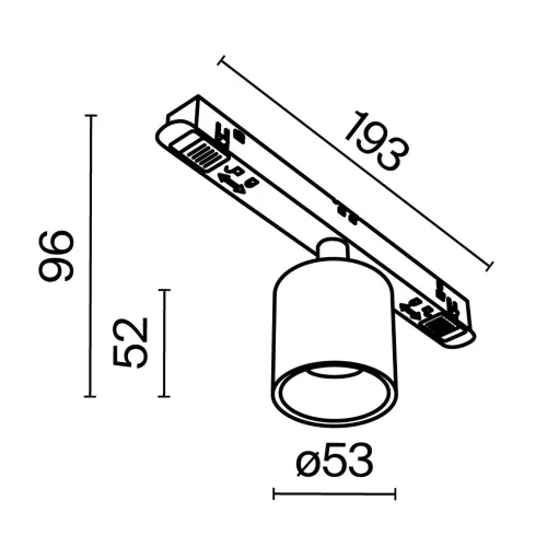 Трековый светильник Alfa S Exility 3000K 6Вт 50° (Черный) - фото 2