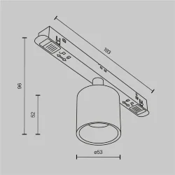 Трековый светильник Альфа / Alfa S Exility 3000K 6Вт 50° (Черный) TR132-2-7W3K-B