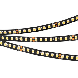 Светодиодная лента RT-А160-BLACK-8mm 24V Warm3000 (12 W/m, IP20, 2835, 5m) (Arlight, высок.эфф.150 лм/Вт) 029426(2)