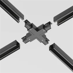 Коннектор Х-образный Trinity черный (Черный)