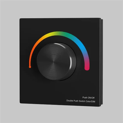 Роторная панель управления RF трехканальное 12-48VDC RGB (Черный) - фото 2