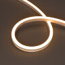 Светодиодная лента герметичная MOONLIGHT-SIDE-A140-12x17mm 24V Warm2400 (9.6 W/m, IP67, 5m, wire x2) (Arlight, Вывод боковой, 3 года) 042782 - фото