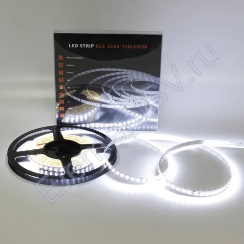 Светодиодная лента Class Premium, 3528, 120 led/m, White, 24V, IP33, А6 - фото.