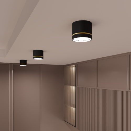 Светильник WOLTA WSL-GX53/18BG под лампу GX53 Черный / золотой NIMB - фото 4.