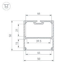 Профиль SL-LINE-5050-LW-3000 WHITE (Arlight, Алюминий)