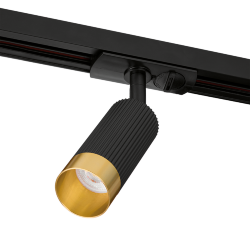 Трековый светильник WOLTA WTL-MR11/16BG под лампу MR11 с цоколем GU10 Черный / золотой SHELL