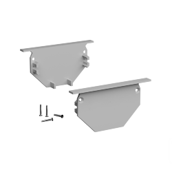 Заглушки для профиля LINE 4932 IN Silver