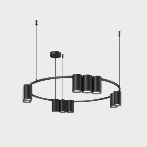 DK4065-BK Подвесной светильник ORBIT, IP20, 10xGU10 LED до 15 Вт, черный матовый, алюминий.