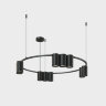 DK4065-BK Подвесной светильник ORBIT, IP20, 10xGU10 LED до 15 Вт, черный матовый, алюминий. Фото 2