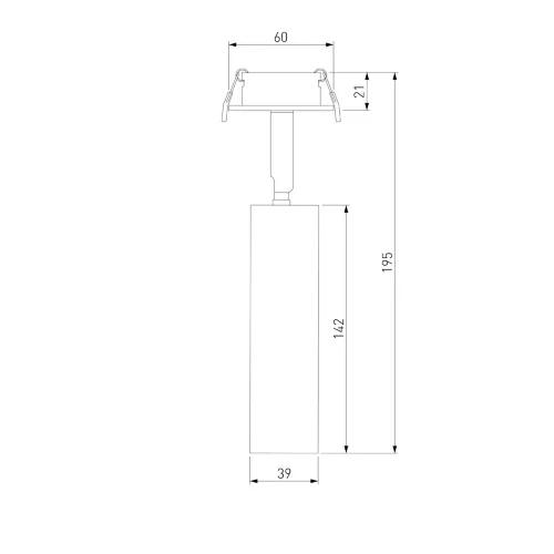 Встраиваемый светодиодный светильник Diffe белый 25040/LED - фото 3
