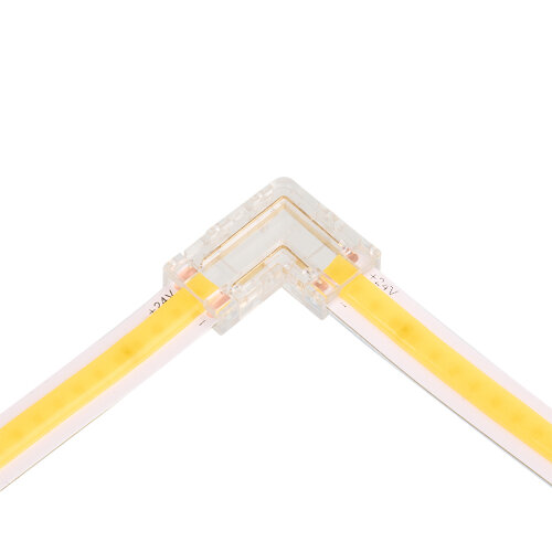 Коннектор WOLTA WLS-2PIN-COB-8MM-L угловой для ленты COB шириной 8мм, комплект 3шт. - фото 2.