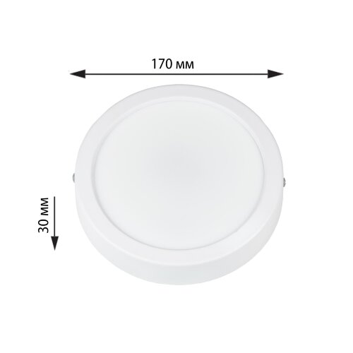 ULM-Q240 12W-4000K WHITE Светильник светодиодный накладной, Белый свет 4000K, Корпус белый - фото 8