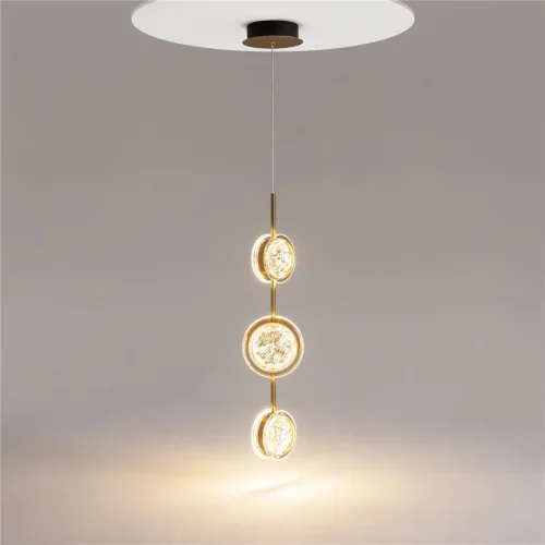 Подвесной светильник Pharao 3000К 21Вт (Черный и Латунь) - фото 3