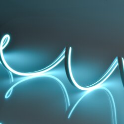 ULS-N01-2835-120LED-m-6mm-IP67-DC12V-9W-m-5M-LIGHTBLUE Гибкая светодиодная лента NEON, Катушка 5м, в блистере, Голубой свет