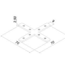 X-образный соединитель для профиля
