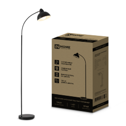 Светильник напольный под лампу ТНО 03-Е27Ч 230В черный плафон, черный корпус IN HOME