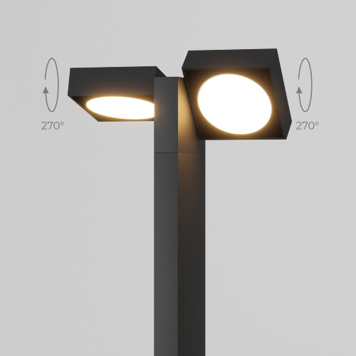 Светильник садово-парковый с поворотными плафонами Twin - Фото 2