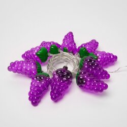 ULD-S0400-010-STB-2AA WHITE IP20 GRAPES Гирлянда светодиодная на батарейках 2AA не в-к, Виноград, 4м, 10 светодиодов, Белый свет, Провод прозрачный.