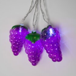 ULD-S0400-010-STB-2AA WHITE IP20 GRAPES Гирлянда светодиодная на батарейках 2AA не в-к, Виноград, 4м, 10 светодиодов, Белый свет, Провод прозрачный.