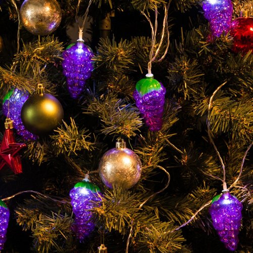 ULD-S0400-010-STB-2AA WHITE IP20 GRAPES Гирлянда светодиодная на батарейках 2AA не в-к, Виноград, 4м, 10 светодиодов, Белый свет, Провод прозрачный. - фото 5