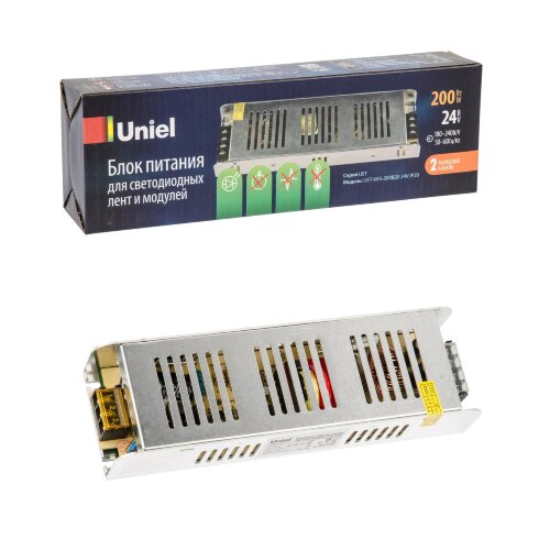 UET-VAS-200B20 24V IP20 Блок питания.200Вт, Металлический корпус, TM Uniel - фото 5