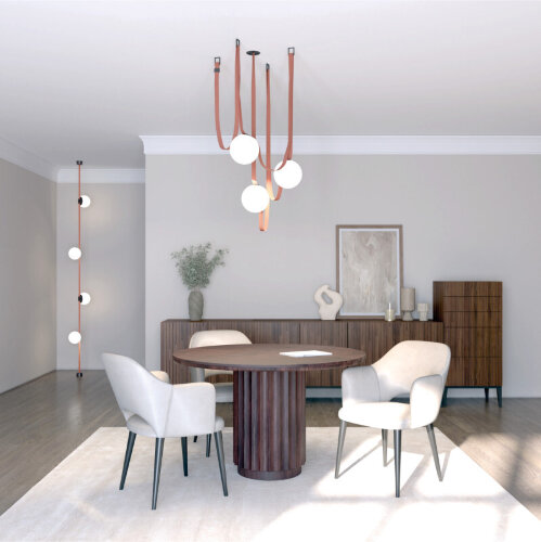 DK5551-BK Cветильник для трека-ремня Belty, серия Orb, со светодиодом, D150*H147мм, 48V DC, 10W, RA90, 120°, 3000K, IP20, белый, акрил. Фото 7