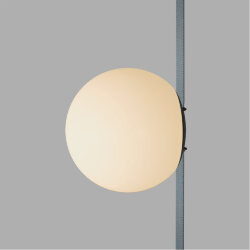 Cветильник для трека-ремня Belty, серия Orb, со светодиодом, D150*H147мм, 48V DC, 10W, RA90, 120°, 3000K, IP20, белый, акрил, Denkirs DK5551-BK