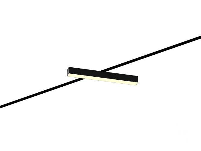 Трековый светильник 6063 5050 TR2 (RAL9005/500mm/Prizma — 3K/19W) - фото 1