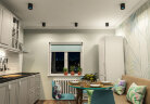 DK3090-BK+CY Светильник накладной IP 20, 10 Вт, GU5.3, LED, черный/голубой, пластик. Фото 2