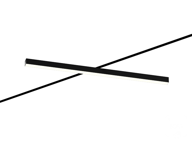 Трековый светильник 6063 5050 TR2 (RAL9005/1250mm/Prizma — 4K/48W) - фото 1