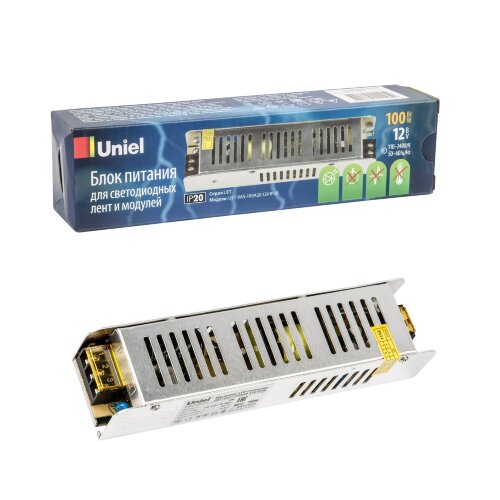 UET-VAS-100A20 12V IP20 Блок питания, 100Вт, Металлический корпус, TM Uniel - фото 5