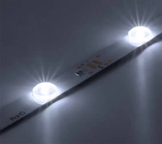 Линейка фронтальная светодиодная ELF 12SMD2835, 12В, 0.95м, с линзами 170гр, ,белый 6500-7000K - фото
