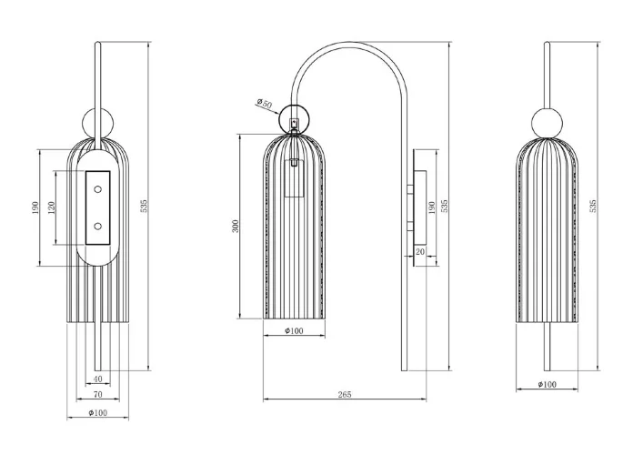 Настенный светильник (бра) Antic E14х1 40Вт (Золото) - фото 4