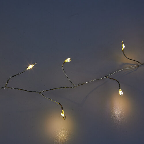 ULD-S1000-250-DTA WARM WHITE IP20 DEWDROP Гирлянда светодиодная Роса, 10м, 250 светодиодов, Теплый белый свет, Провод прозрачный - фото 6