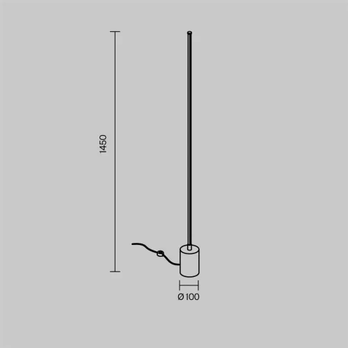Напольный светильник (торшер) Flow 3000-6000К 25Вт (Черный) - фото 2