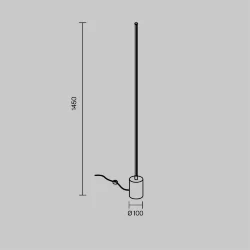 Напольный светильник (торшер) Flow 3000-6000К 25Вт (Черный)