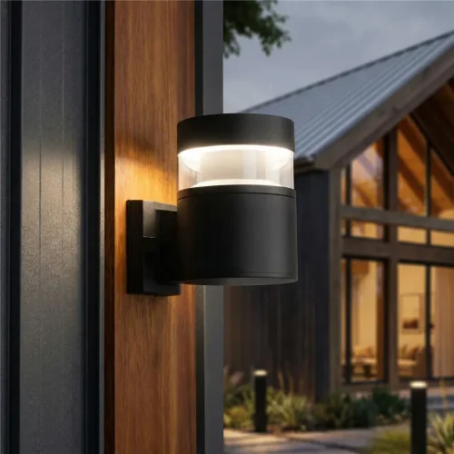 Уличный настенный светильник 1530 TECHNO LED 3000K чёрный 1530 TECHNO LED черный - фото 5