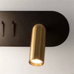 Настенный светильник (бра) Inversio G9х1 (Черный и Латунь)