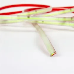 Светодиодная лента 220V, COB 240 chip/m, green, IP65, 240G