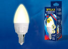 LED-C37 7W/3000K/E14/FR/DIM PLP01WH Лампа светодиодная, диммируемая. Форма «свеча», матовая. Серия Яркая. Теплый белый свет (3000K) - фото