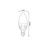 LED-C37 7W-3000K-E14-FR-DIM PLP01WH Лампа светодиодная, диммируемая, Форма свеча, матовая, Серия Яркая, Теплый белый свет 3000K. - фото 3