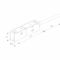 Slim Magnetic Ввод питания гибкий черный 85162/00 85162/00 (066519)