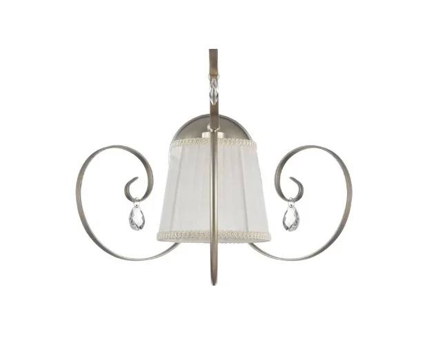 Светильники серии Simone выполнены в классическом стиле. Арматура цвета «античное серебро», абажуры из органзы на ПВХ. Люстры подходят для помещений с невысокими потолками благодаря конструкции «2 в 1». Дизайн изделий дополнен декоративными подвесками. (К