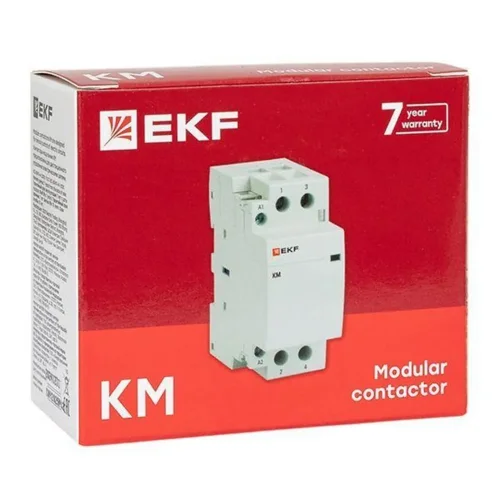 Контактор модульный КМ 40А 2NО (2 мод.) EKF km-2-40-20 - фото 3