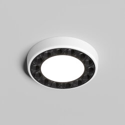 Встраиваемый светильник DUAL 9+9 Вт, LED 4000K, IP 20, d120mm, белый/черный, алюминий/акрил, Denkirs DK2441-WB