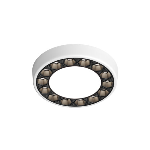 DK2441-WB Встраиваемый светильник DUAL 9+9 Вт, LED 4000K, IP 20, d120mm, белый/черный, алюминий/акрил. Фото 4