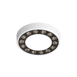 Встраиваемый светильник DUAL 9+9 Вт, LED 4000K, IP 20, d120mm, белый/черный, алюминий/акрил, Denkirs DK2441-WB