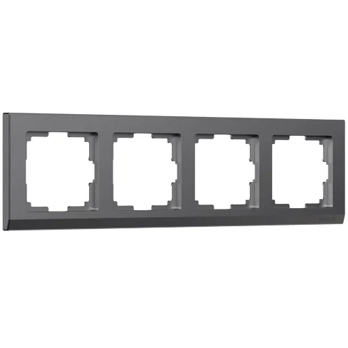 Рамка из поликарбоната на 4 поста Stark графит матовый W0041864 - фото